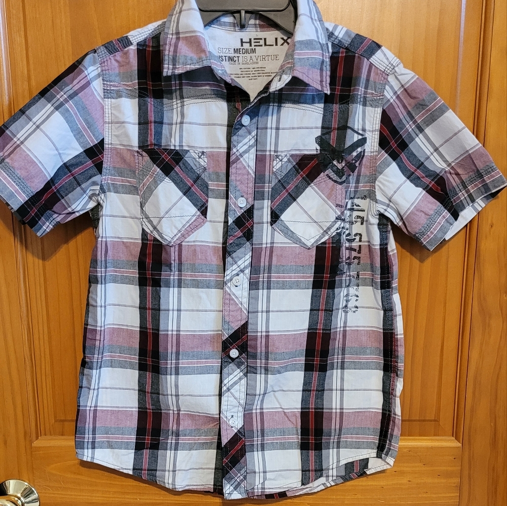 Helix button down top